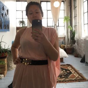 Bebe Silky butterfly top with belt